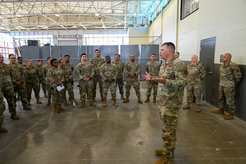 Brigadier General Filler Visits Total Force Defenders at the Alamo Wing