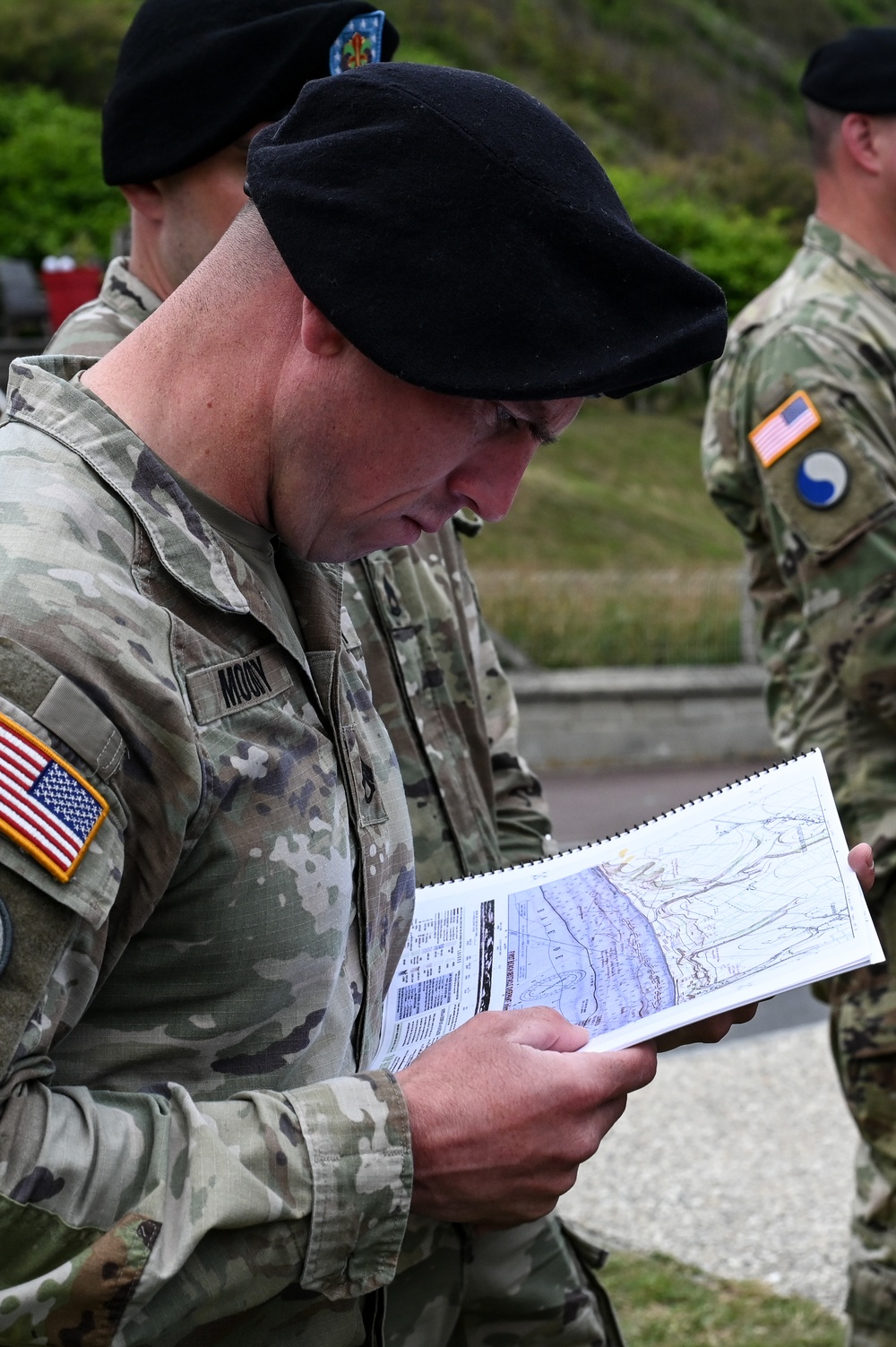 29th ID Soldiers conduct battle walk at Omaha Beach