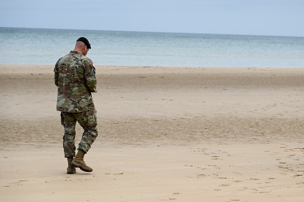 29th ID Soldiers conduct battle walk at Omaha Beach