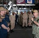 Acting Chief of Naval Operations Adm. Jim Kilby recognizes Sailors assigned to USS Billings