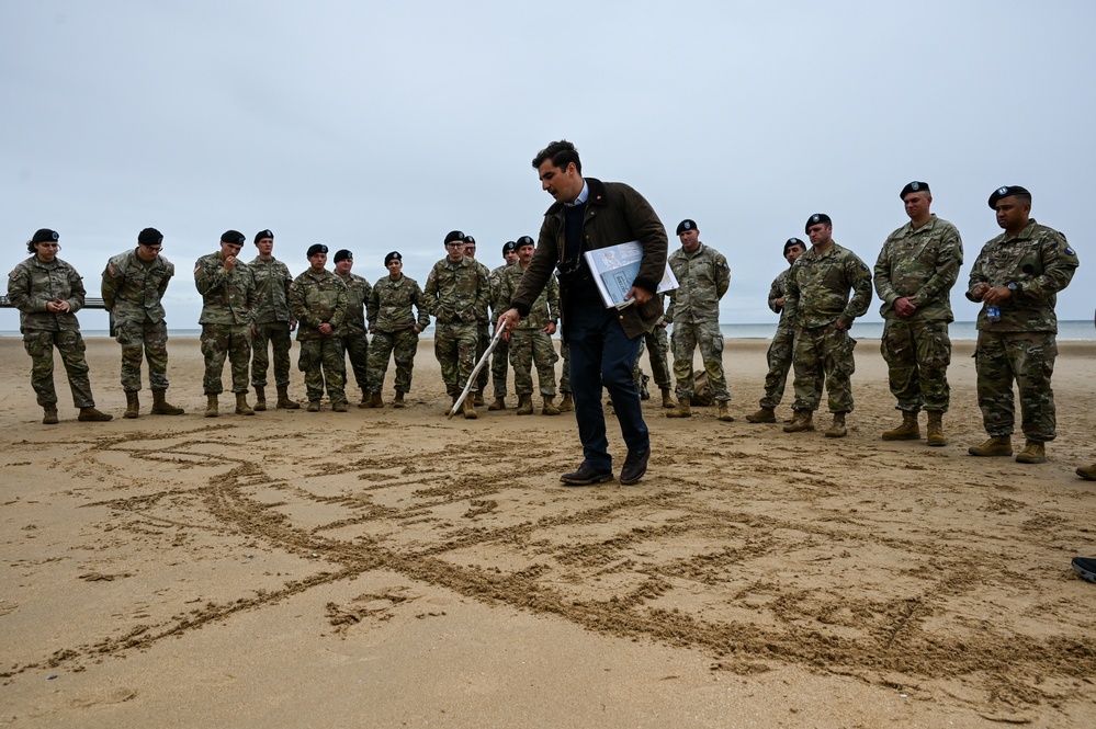 29th ID Soldiers conduct battle walk at Omaha Beach