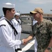 Acting Chief of Naval Operations Adm. Jim Kilby recognizes Sailors assigned to USS Billings