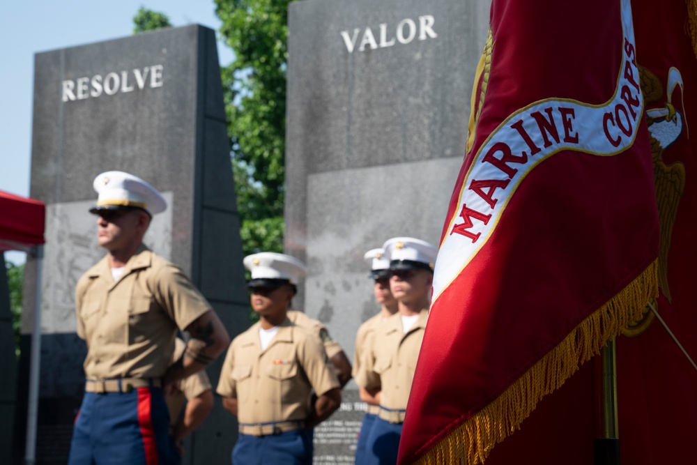 Marine Week Nashville; Wreath Laying at the Tennessee World War II Memorial