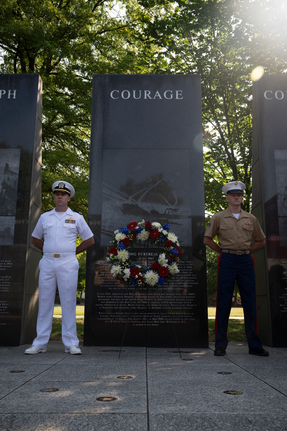 Marine Week Nashville; Wreath Laying at the Tennessee World War II Memorial