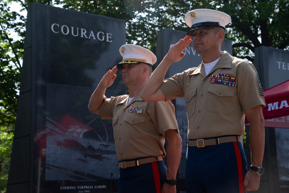 Marine Week Nashville; Wreath Laying at the Tennessee World War II Memorial
