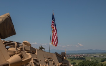 U.S. Soldiers conduct maintenance at the Unit Maintenance Collection Point during Balkan Sentinel