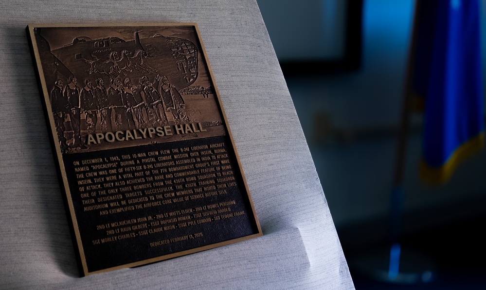 436th TS auditorium named ‘Apocalypse Hall’ after fallen WWII veterans