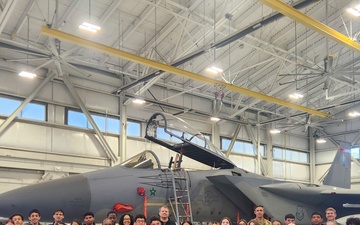 104th Fighter Wing hosts Springfield Central High School AFJROTC group for base tour