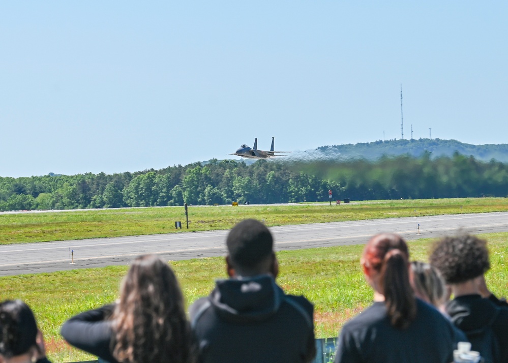 104th Fighter Wing hosts Springfield Central High School AFJROTC group for base tour