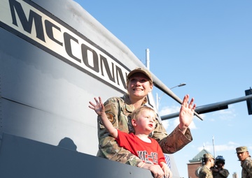 McConnell walks at Sundown