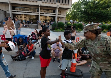 McConnell walks at Sundown