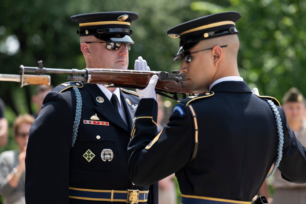 41st Sergeant of the Guard at the Tomb of the Unknown Soldier Sgt. 1st Class Andrew Jay Conducts His Last Walk at the Tomb of the Unknown Soldier