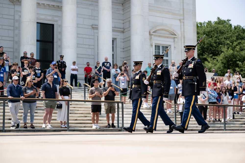 41st Sergeant of the Guard at the Tomb of the Unknown Soldier Sgt. 1st Class Andrew Jay Conducts His Last Walk at the Tomb of the Unknown Soldier
