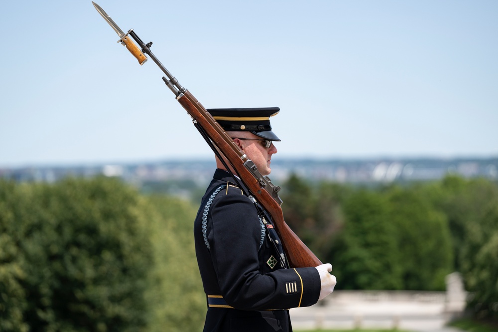 41st Sergeant of the Guard at the Tomb of the Unknown Soldier Sgt. 1st Class Andrew Jay Conducts His Last Walk at the Tomb of the Unknown Soldier