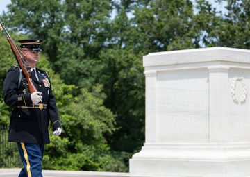 41st Sergeant of the Guard at the Tomb of the Unknown Soldier Sgt. 1st Class Andrew Jay Conducts His Last Walk at the Tomb of the Unknown Soldier
