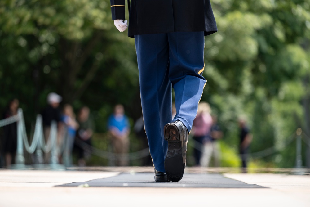 41st Sergeant of the Guard at the Tomb of the Unknown Soldier Sgt. 1st Class Andrew Jay Conducts His Last Walk at the Tomb of the Unknown Soldier