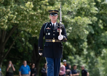 41st Sergeant of the Guard at the Tomb of the Unknown Soldier Sgt. 1st Class Andrew Jay Conducts His Last Walk at the Tomb of the Unknown Soldier