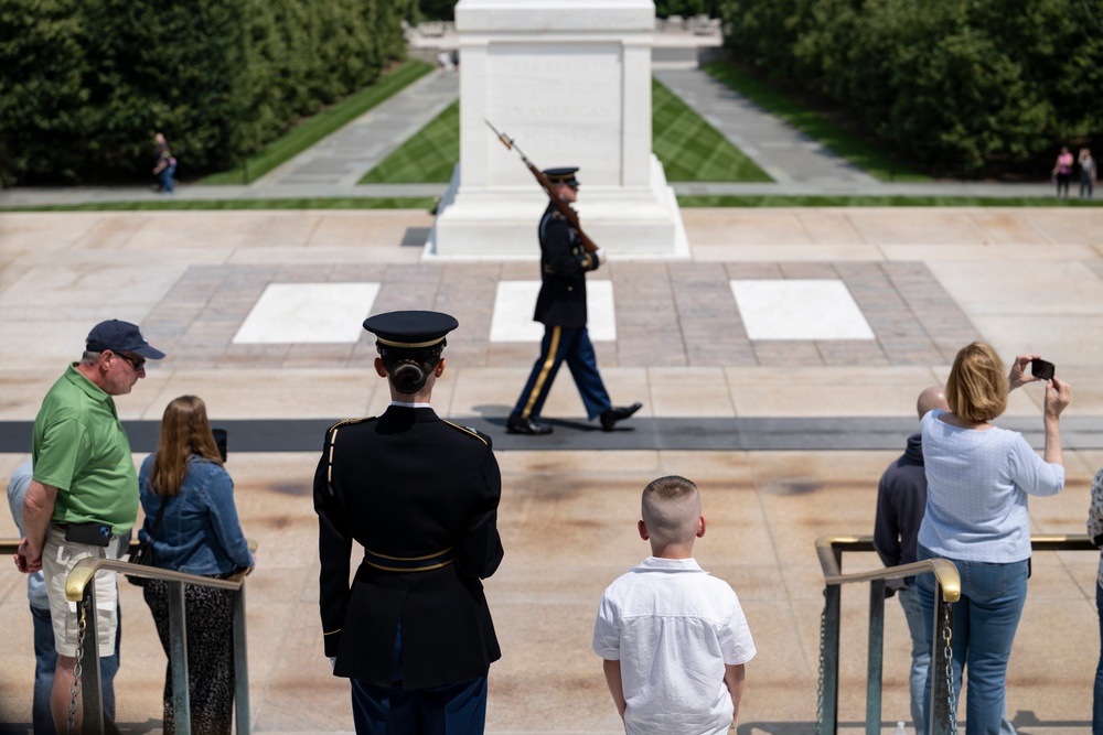 41st Sergeant of the Guard at the Tomb of the Unknown Soldier Sgt. 1st Class Andrew Jay Conducts His Last Walk at the Tomb of the Unknown Soldier