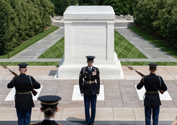 41st Sergeant of the Guard at the Tomb of the Unknown Soldier Sgt. 1st Class Andrew Jay Conducts His Last Walk at the Tomb of the Unknown Soldier