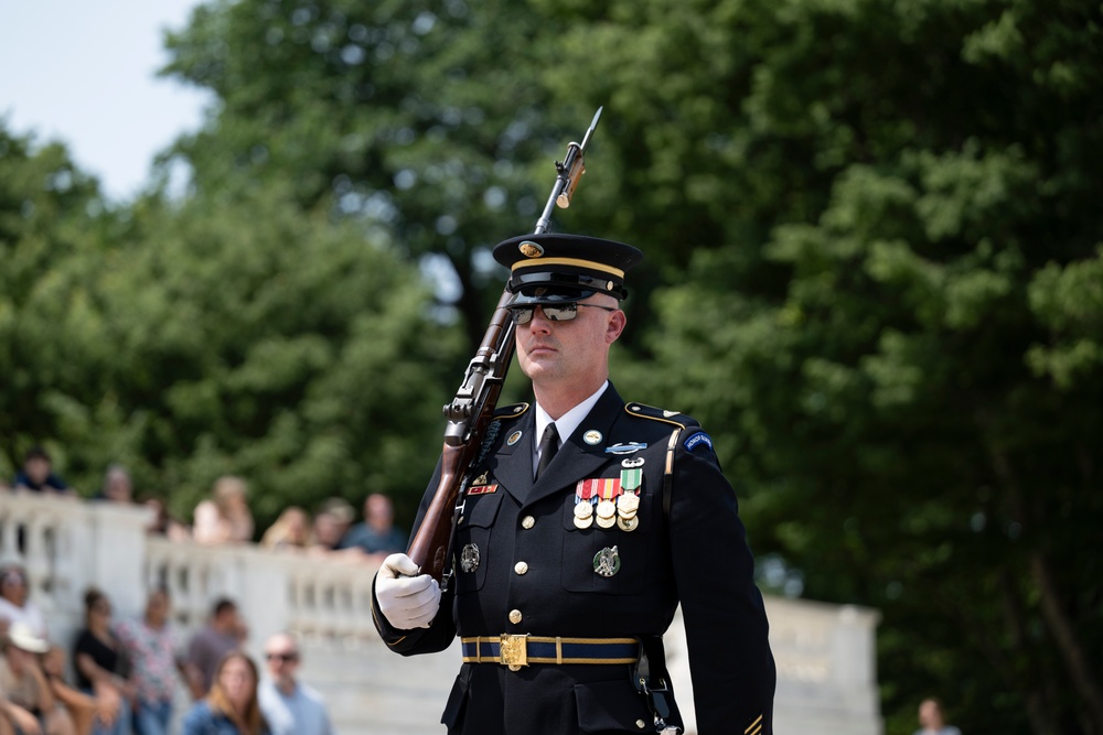 41st Sergeant of the Guard at the Tomb of the Unknown Soldier Sgt. 1st Class Andrew Jay Conducts His Last Walk at the Tomb of the Unknown Soldier