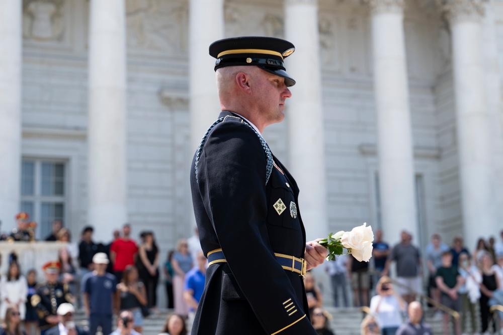 41st Sergeant of the Guard at the Tomb of the Unknown Soldier Sgt. 1st Class Andrew Jay Conducts His Last Walk at the Tomb of the Unknown Soldier
