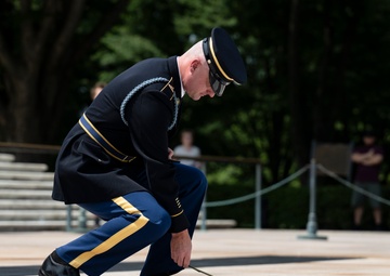 41st Sergeant of the Guard at the Tomb of the Unknown Soldier Sgt. 1st Class Andrew Jay Conducts His Last Walk at the Tomb of the Unknown Soldier