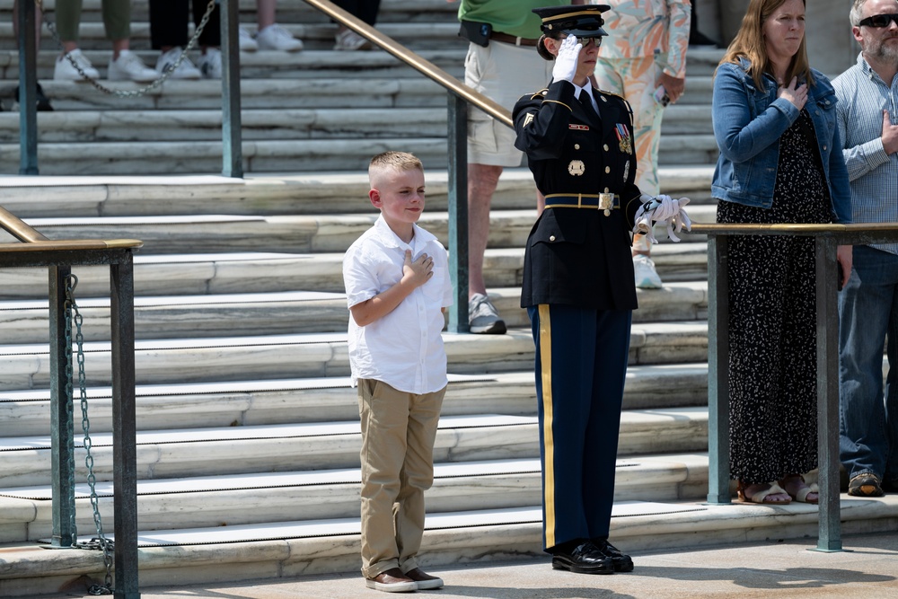 41st Sergeant of the Guard at the Tomb of the Unknown Soldier Sgt. 1st Class Andrew Jay Conducts His Last Walk at the Tomb of the Unknown Soldier