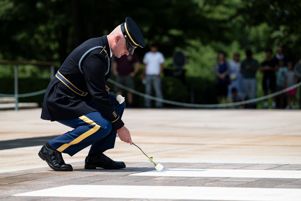 41st Sergeant of the Guard at the Tomb of the Unknown Soldier Sgt. 1st Class Andrew Jay Conducts His Last Walk at the Tomb of the Unknown Soldier