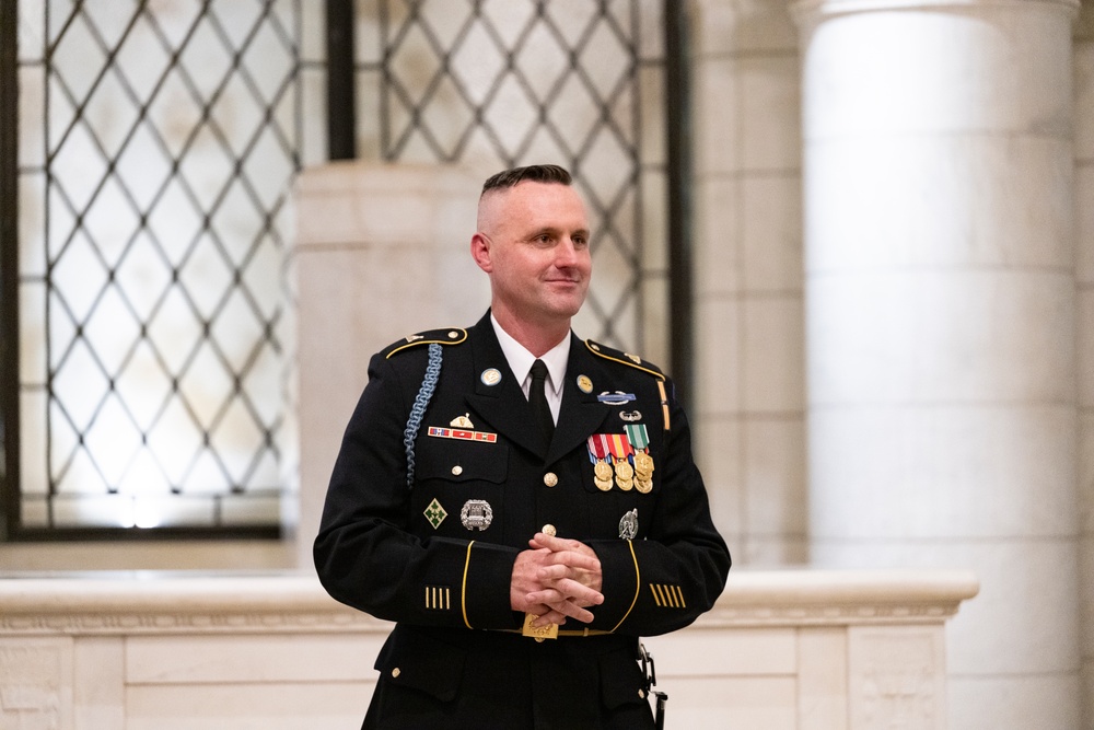 41st Sergeant of the Guard at the Tomb of the Unknown Soldier Sgt. 1st Class Andrew Jay Conducts His Last Walk at the Tomb of the Unknown Soldier