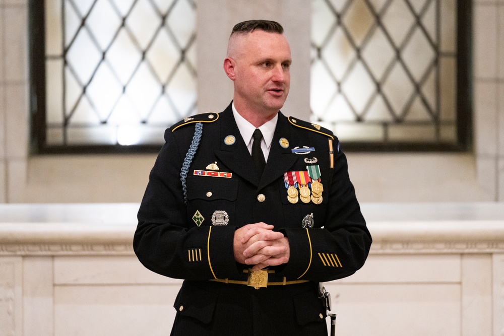 41st Sergeant of the Guard at the Tomb of the Unknown Soldier Sgt. 1st Class Andrew Jay Conducts His Last Walk at the Tomb of the Unknown Soldier