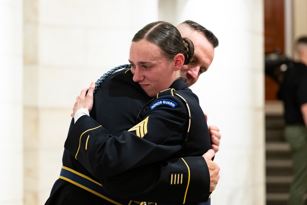 41st Sergeant of the Guard at the Tomb of the Unknown Soldier Sgt. 1st Class Andrew Jay Conducts His Last Walk at the Tomb of the Unknown Soldier