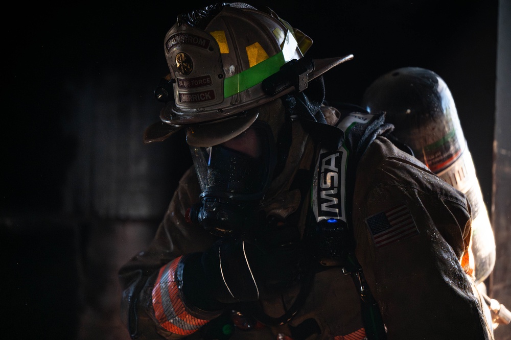 Malmstrom fire department conducts structure fire training