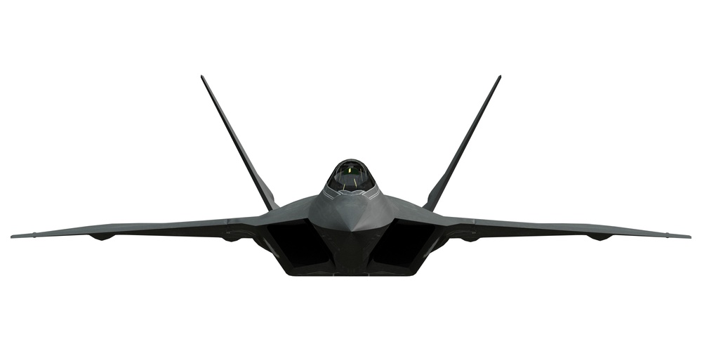 F-22 Raptor Front Orthographic View