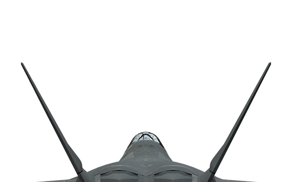 F-22 Raptor Back Orthographic View
