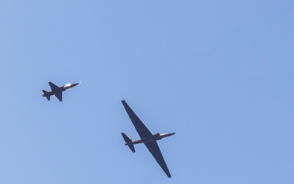 U-2 flies with T-38's
