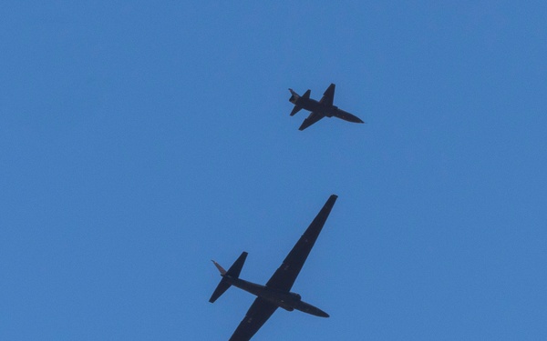 U-2 flies with T-38's