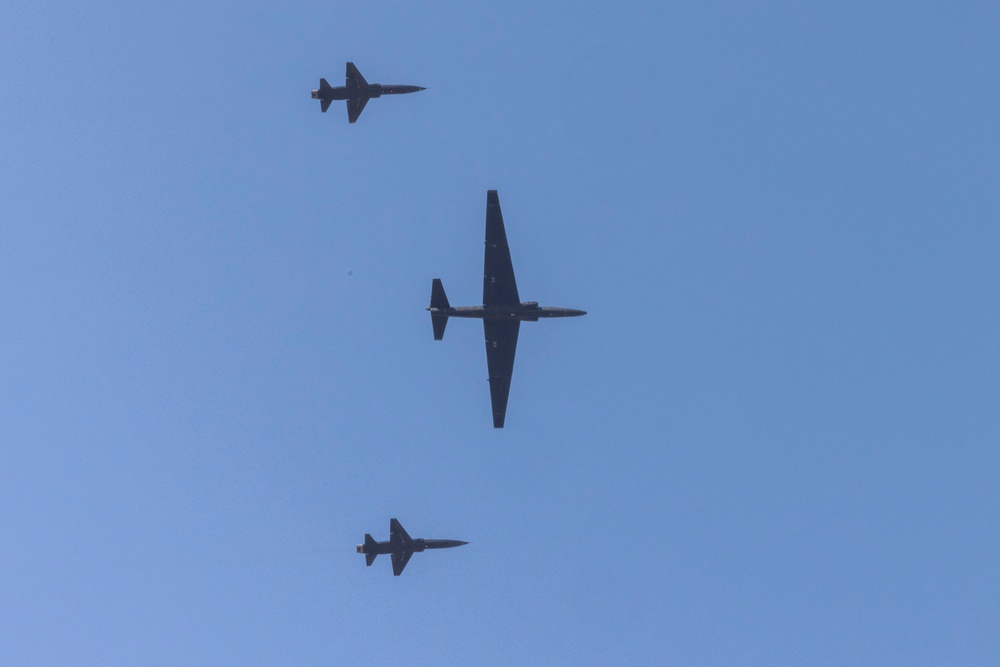 U-2 flies with T-38's