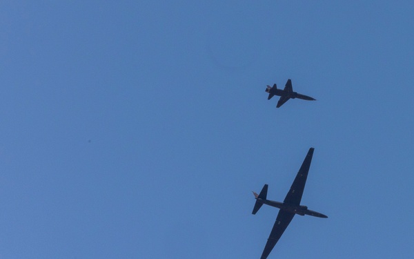 U-2 flies with T-38's
