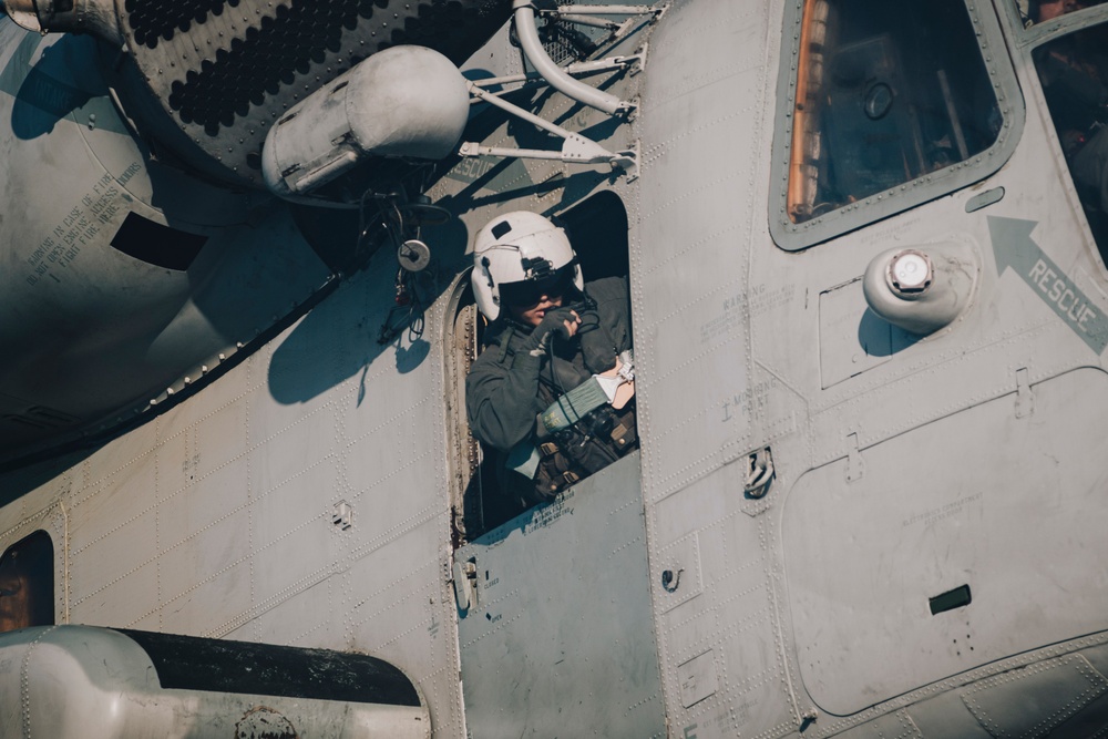 QUART: CH53s Conduct Deck Landing Qualifications Aboard USS Harpers Ferry