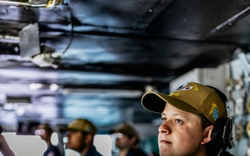 George Washington Sailors Conduct a Sea-and-Anchor Evolution