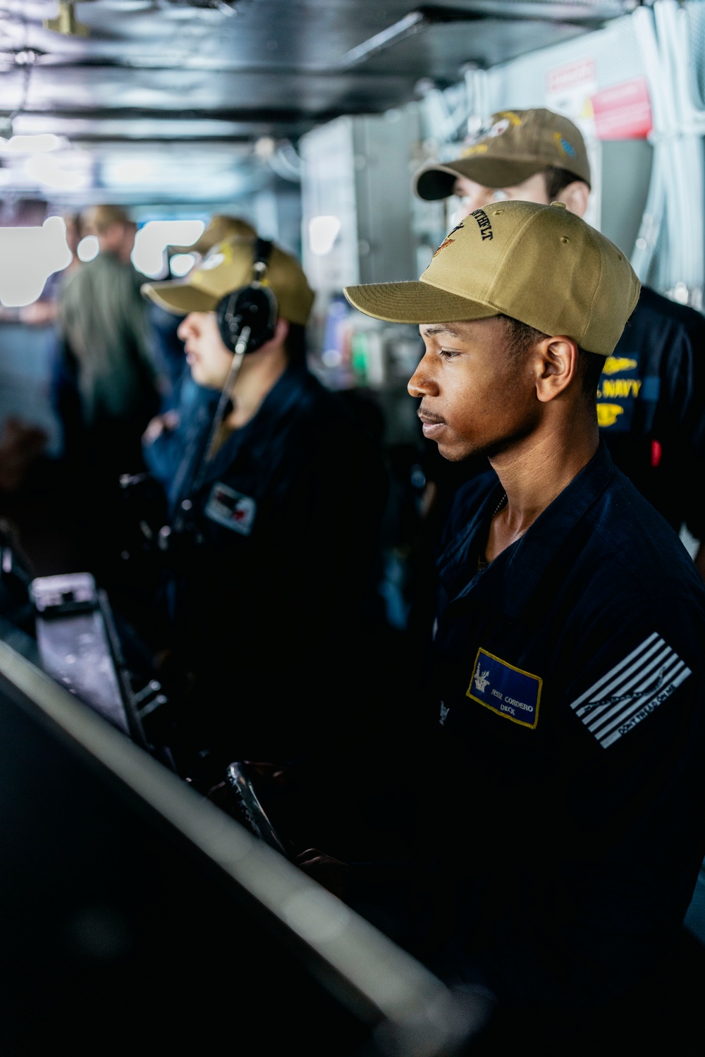 George Washington Sailors Conduct a Sea-and-Anchor Evolution