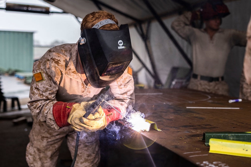 Task Force Sapper Marines prepare culvert denial templates