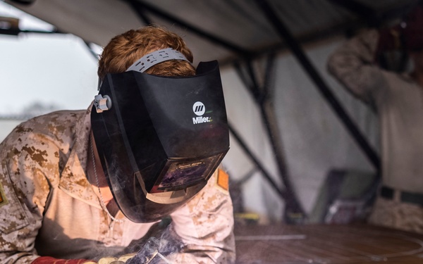 Task Force Sapper Marines prepare culvert denial templates