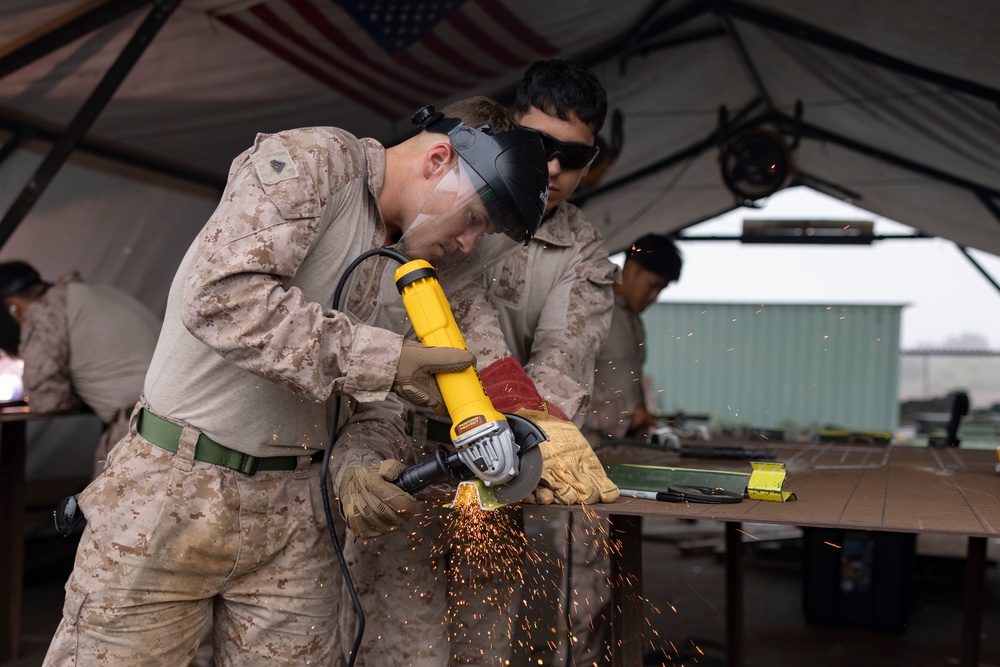 Task Force Sapper Marines prepare culvert denial templates