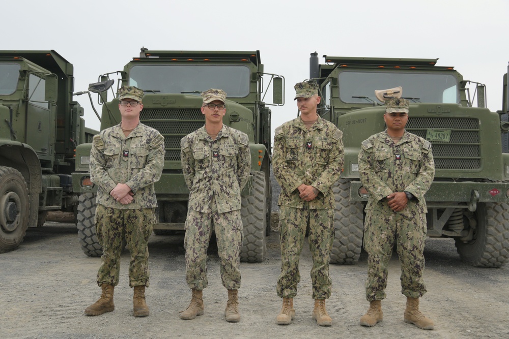 NMCB-3 Promotions and Reenlistment at MCAS Iwakuni
