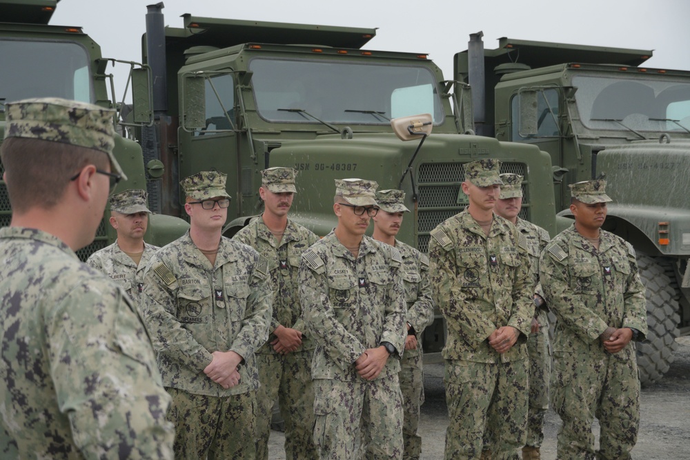 NMCB-3 Promotions and Reenlistment at MCAS Iwakuni