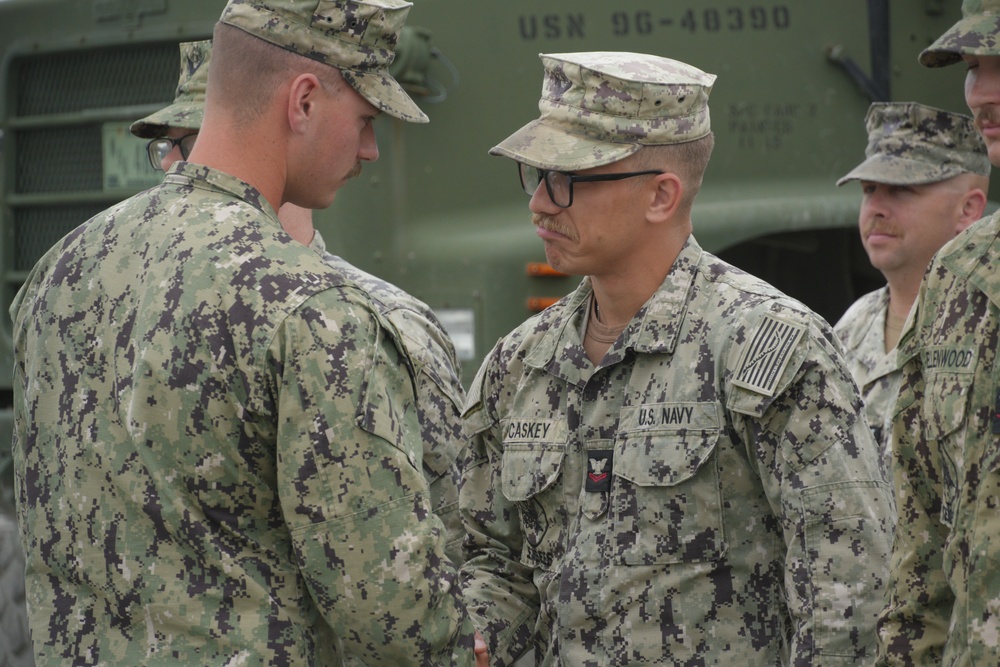 NMCB-3 Promotions and Reenlistment at MCAS Iwakuni