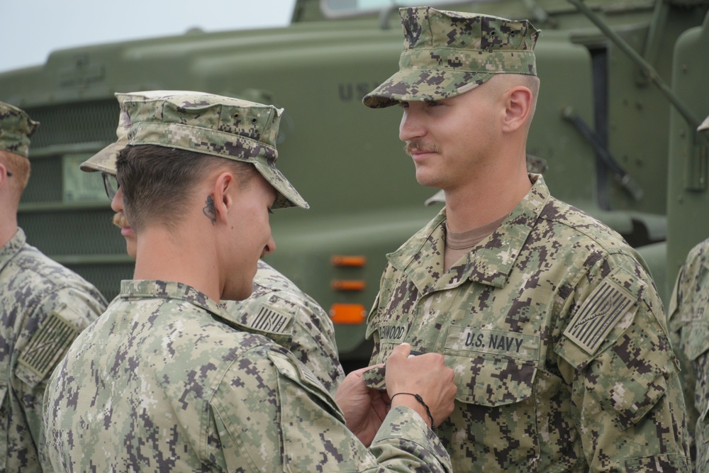 NMCB-3 Promotions and Reenlistment at MCAS Iwakuni