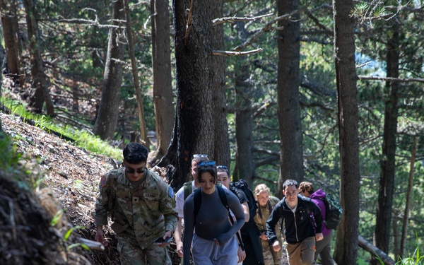 U.S. LMT Soldiers celebrate Ferizaj's "KFOR Week" by participating in a hike with local community members