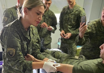 28ID Soldiers Conduct Combat Medic Training with Kosovo Security Force Soldiers